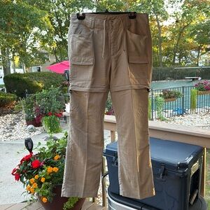 The North Face pants size 12, dark beige with detachable pants